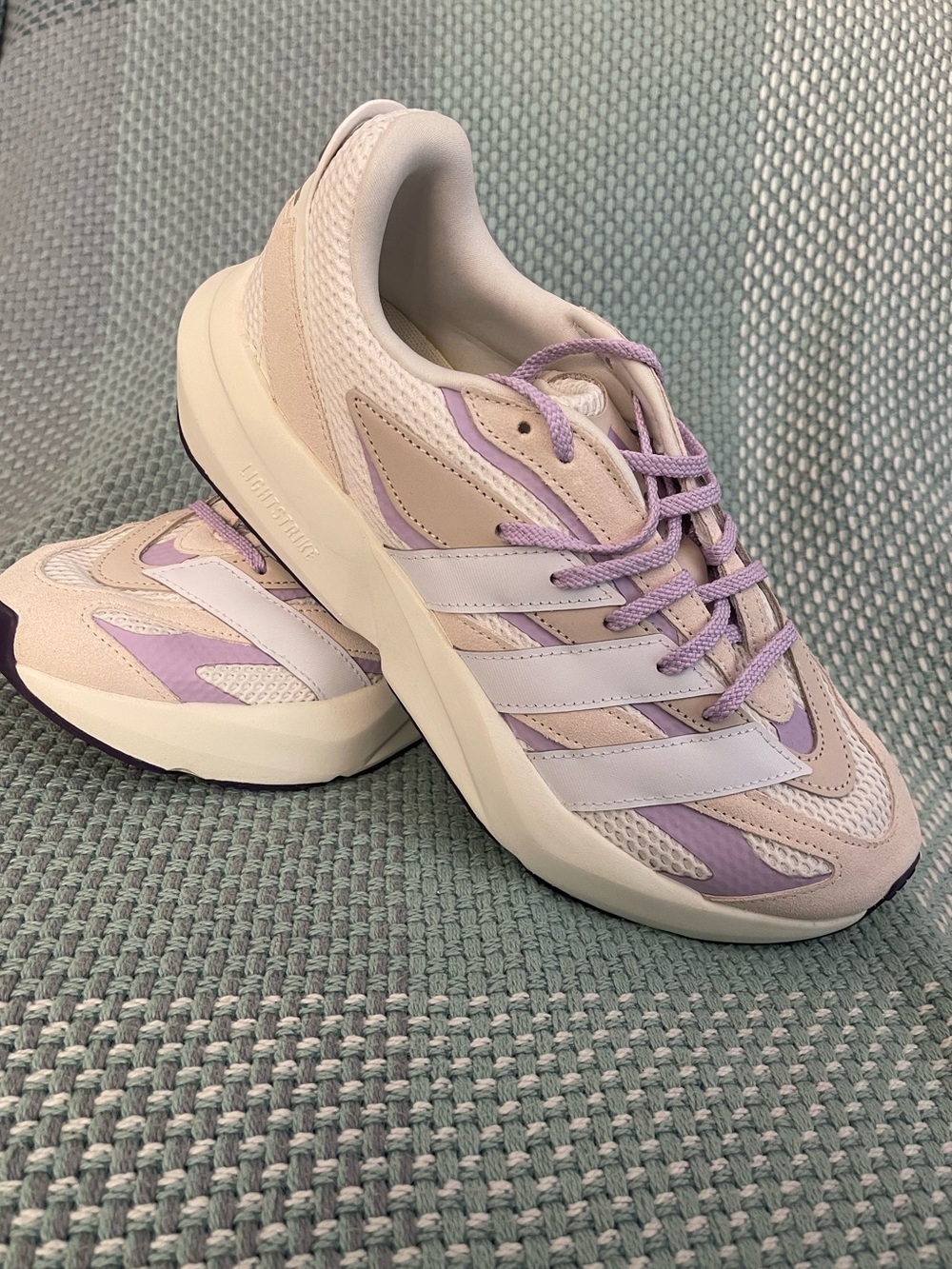 Adidas Lightblaze Lavender & Cream Sneakers